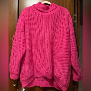 SHEIN | Vibrant Pink | Turtle Neck Knit Sweater | XXL